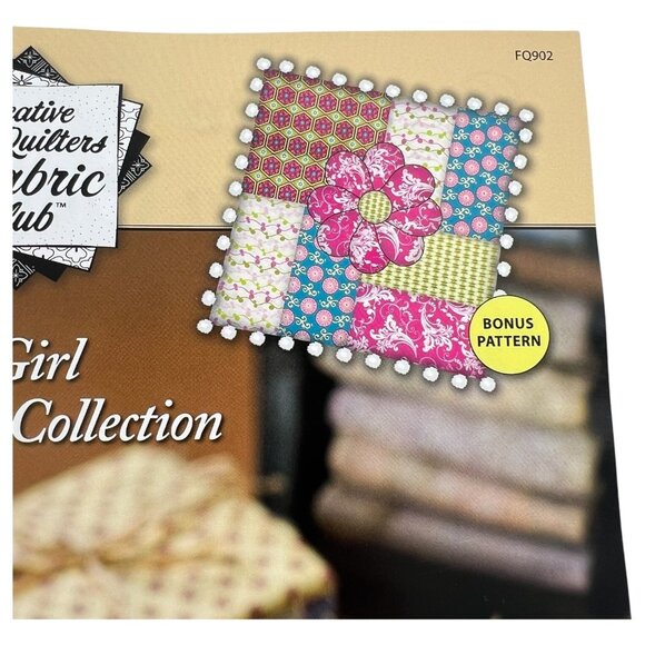 Annie’s Creative Quilters Fabric Club Girly Girl Fabric Collection Pattern Pillo - Picture 2 of 4